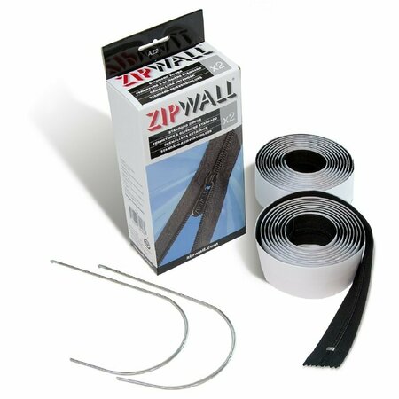 ZIPWALL SELF ADHESVE ZIPPER, 2PK AZ2